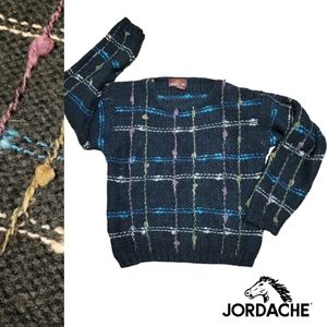 Jordache Vintage Cropped Wool Blend Crew Neck Lrg Sweater